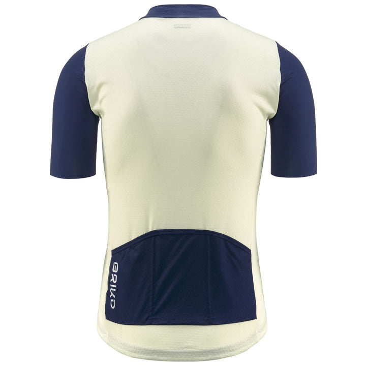 Active Jerseys Man JERSEYKO STRIPE Shirt WHITE CREAM - BLUE MARINE Dressed Side (jpg Rgb)		