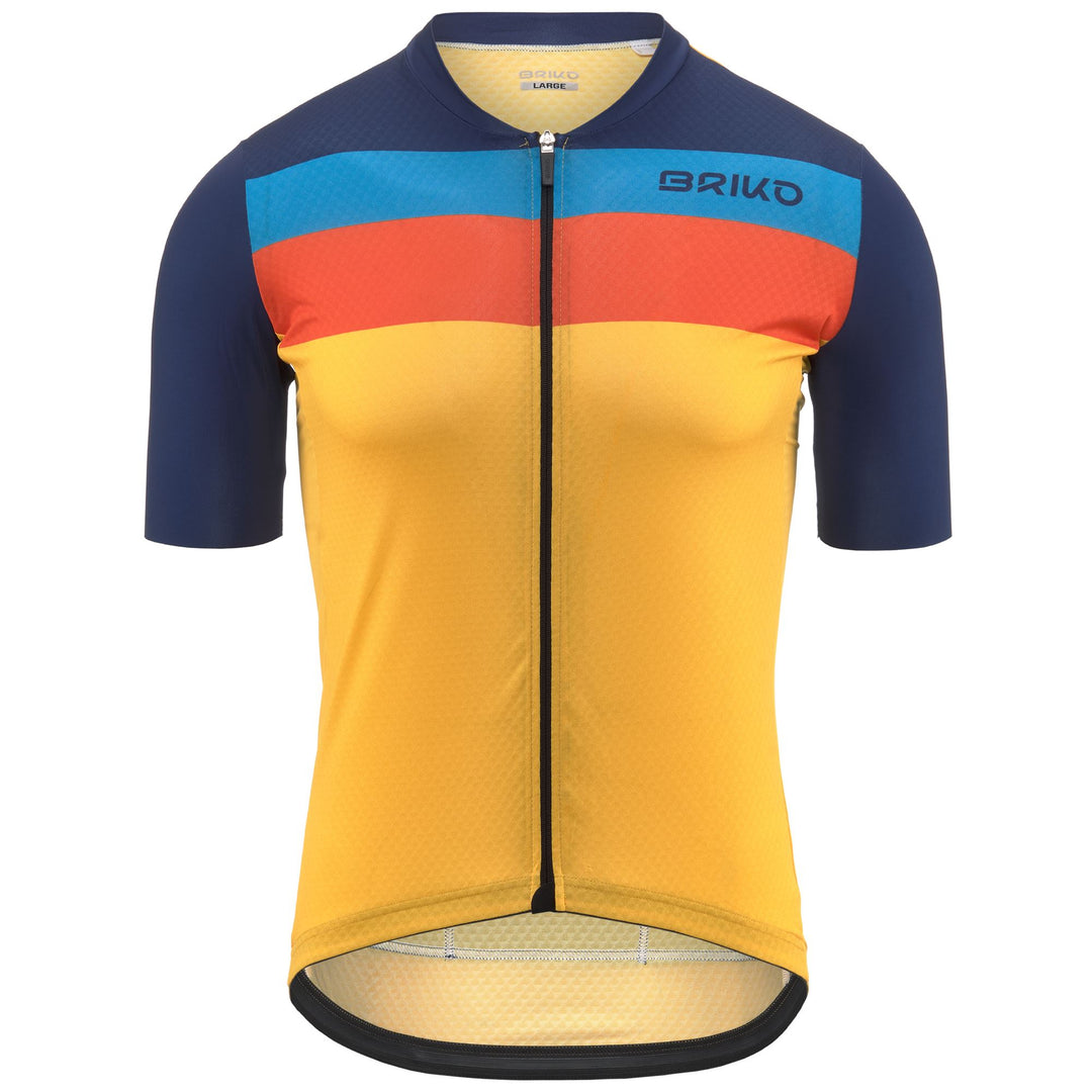 Yellow Men's Cycling Jersey for Road Biking 01
