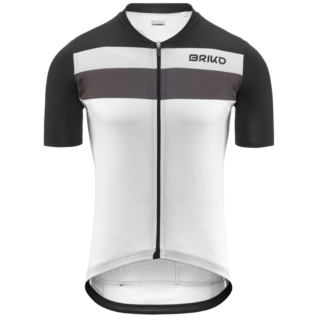 White Men's Cycling Jersey with Breathability and Comfort Features 01