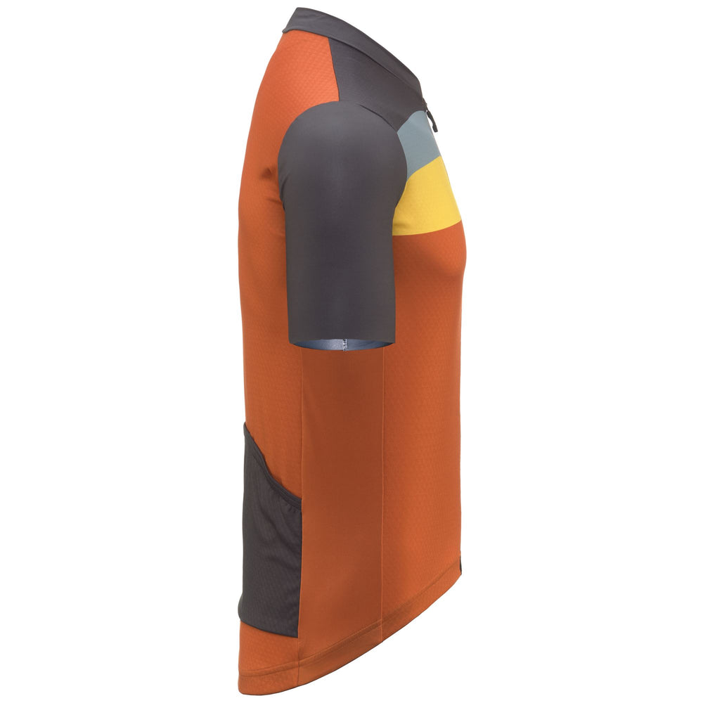 Maillot de cyclisme orange pour homme, idéal pour la route 02