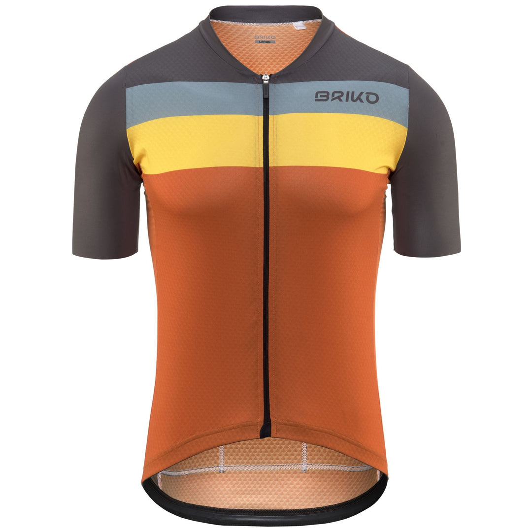 Maillot de cyclisme orange pour homme, idéal pour la route 01