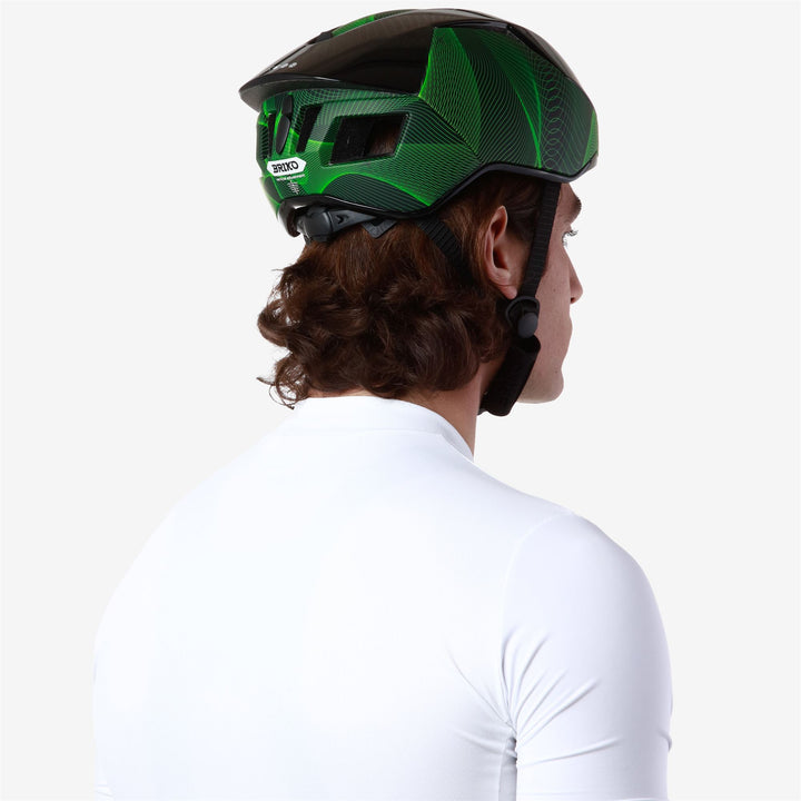 Unisex Black and Green Cycling Helmet with Ventilation System 7