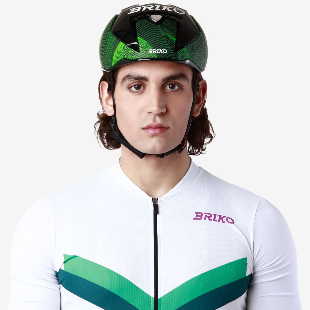 Unisex Black and Green Cycling Helmet with Ventilation System main