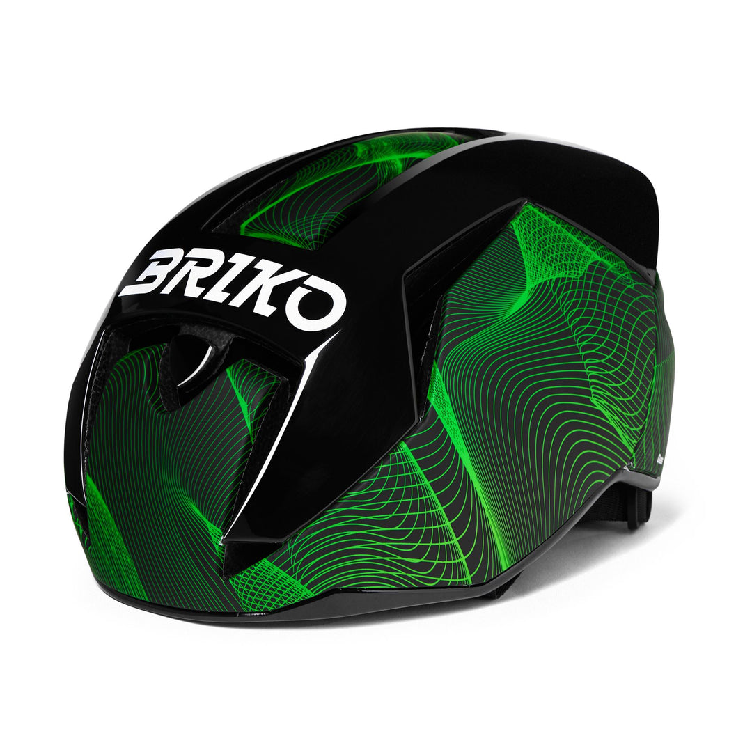 Unisex Black and Green Cycling Helmet with Ventilation System main