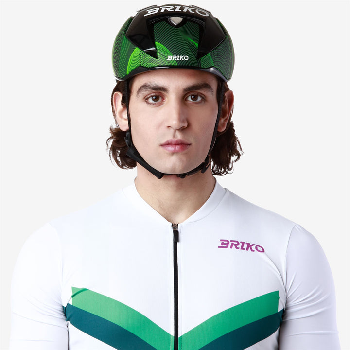 Unisex Black and Green Cycling Helmet with Ventilation System 6