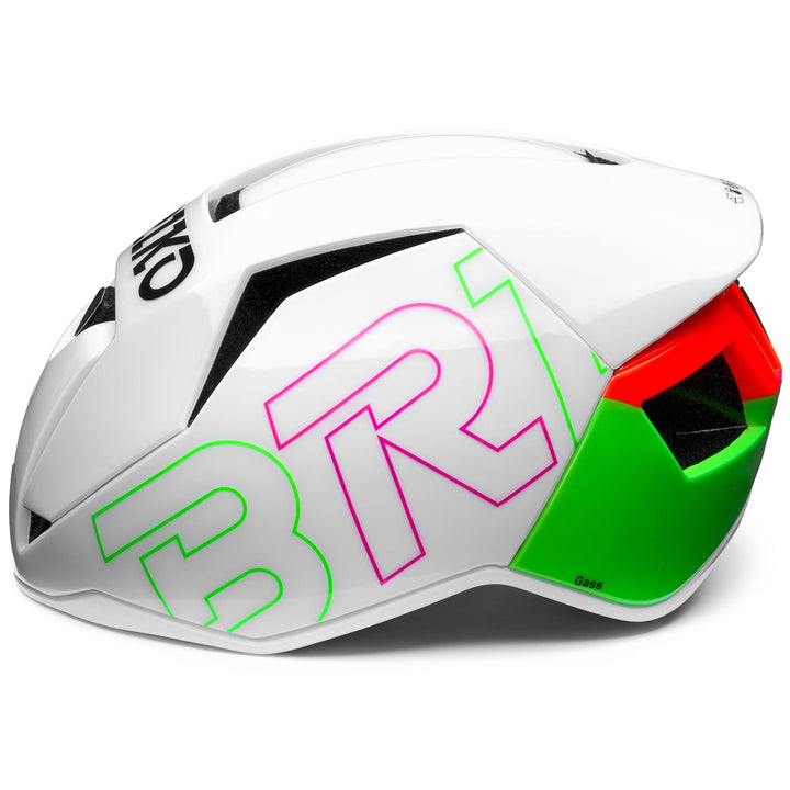 Casque de vélo unisexe blanc et vert fluo avec système de ventilation 2