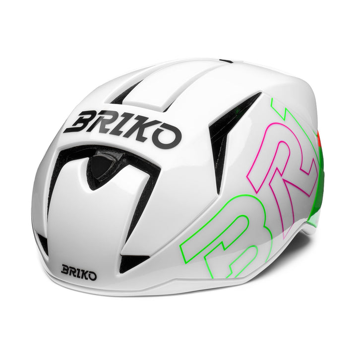 Unisex White and Neon Green Cycling Helmet with Ventilation System 1