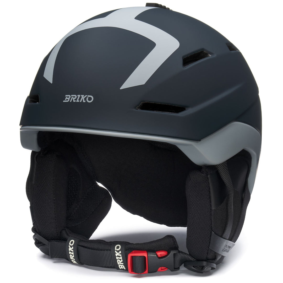 Unisex Blue and Gray Ski Helmet with Antibacterial Padding 01