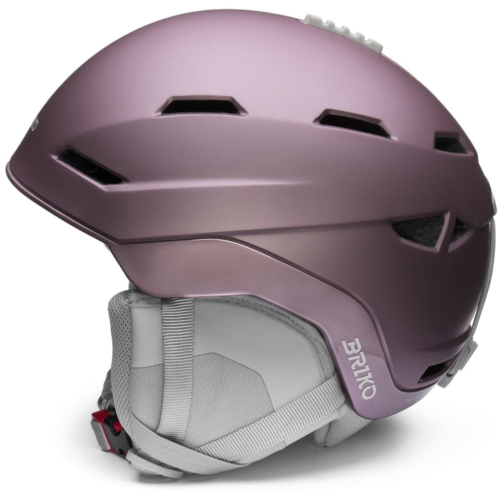 Woman Violet and Pink Ski Helmet with Ventilation and Antibacterial Padding 2