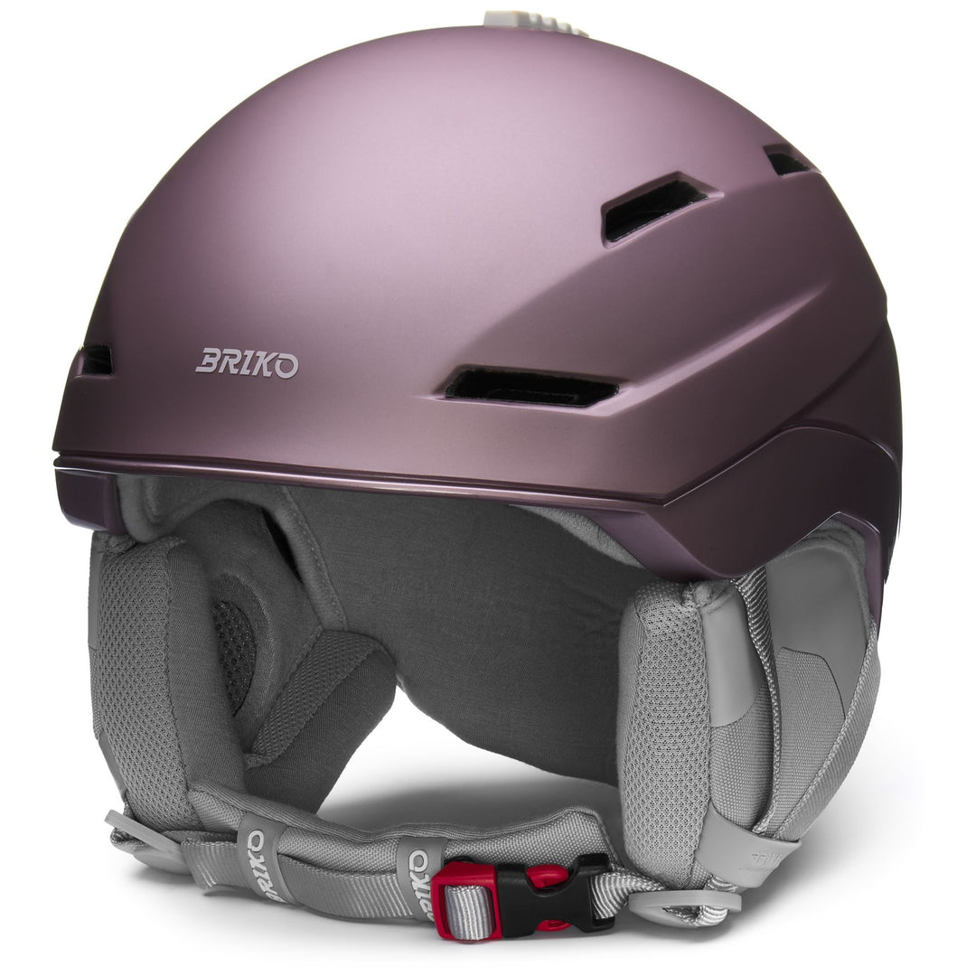 Woman Violet and Pink Ski Helmet with Ventilation and Antibacterial Padding 01