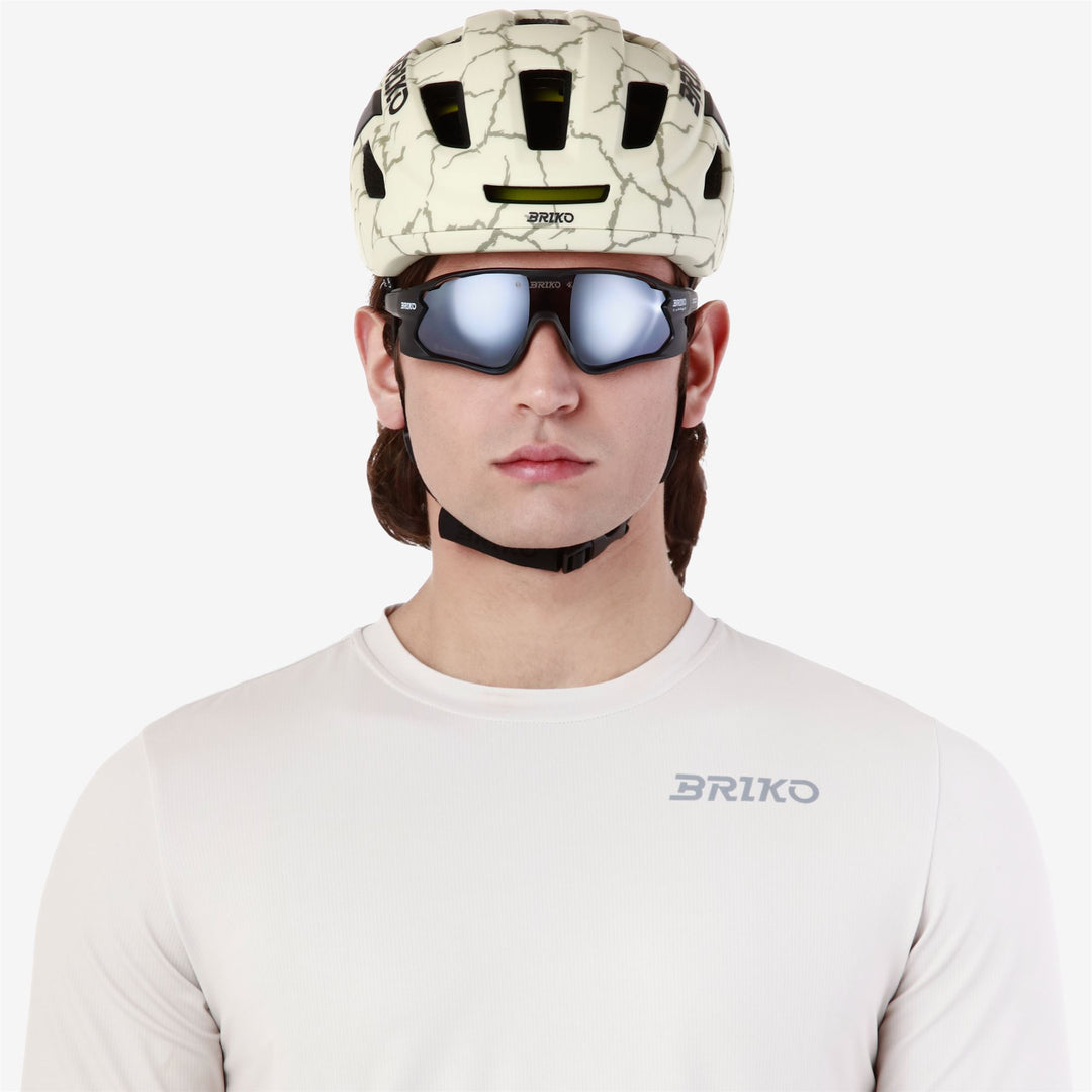 Unisex Green and Beige Cycling Helmet with Ventilation and Padding main