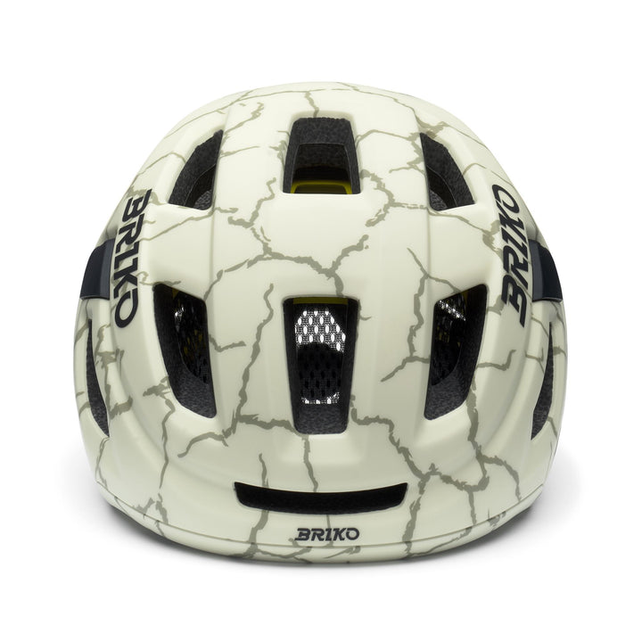 Casco da ciclismo unisex verde e beige con ventilazione e imbottitura 3