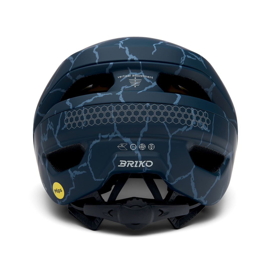 Casque de vélo unisexe bleu et beige avec ventilation et dispositifs de sécurité main