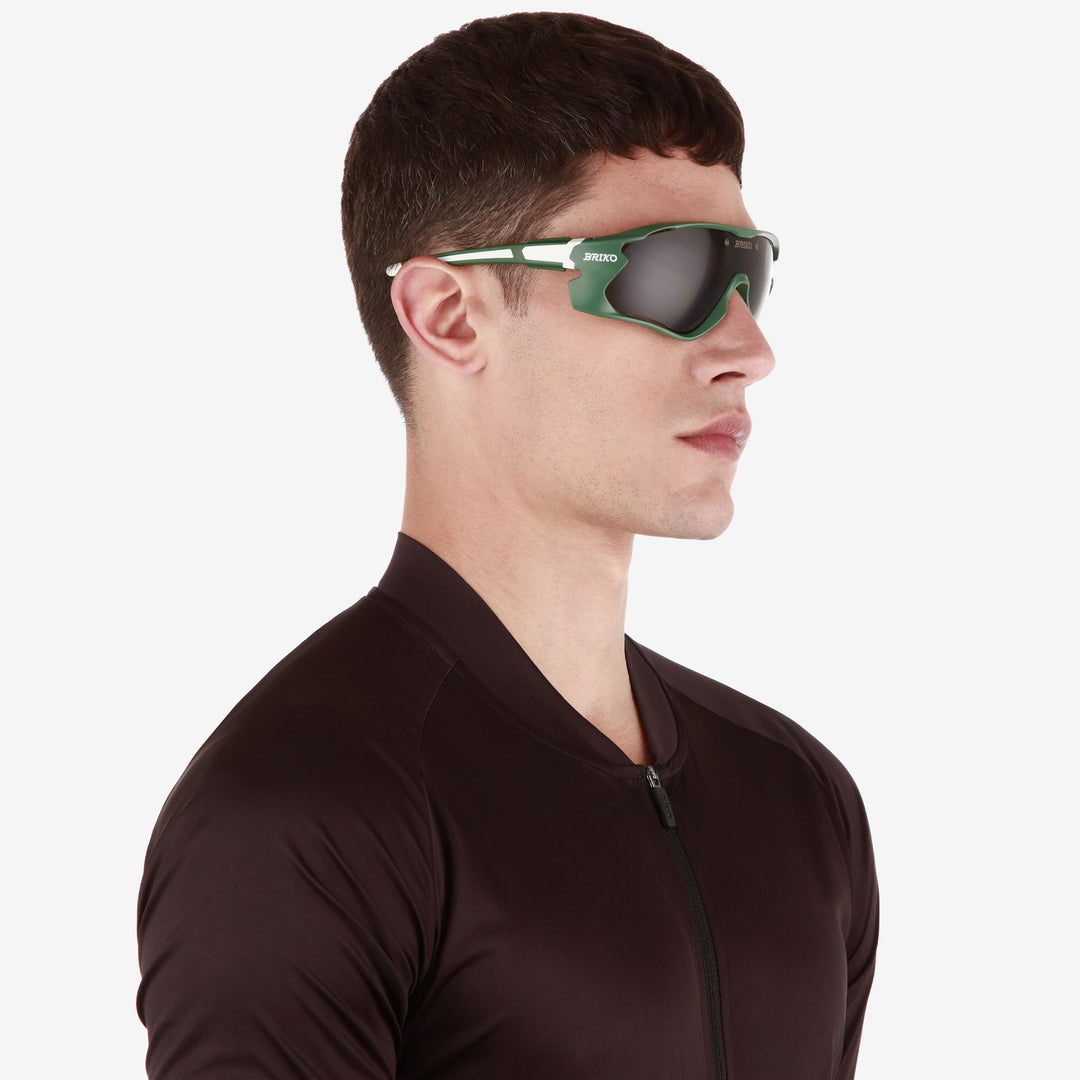 Occhiali da sole militari verdi unisex con protezione antiappannamento e UV main