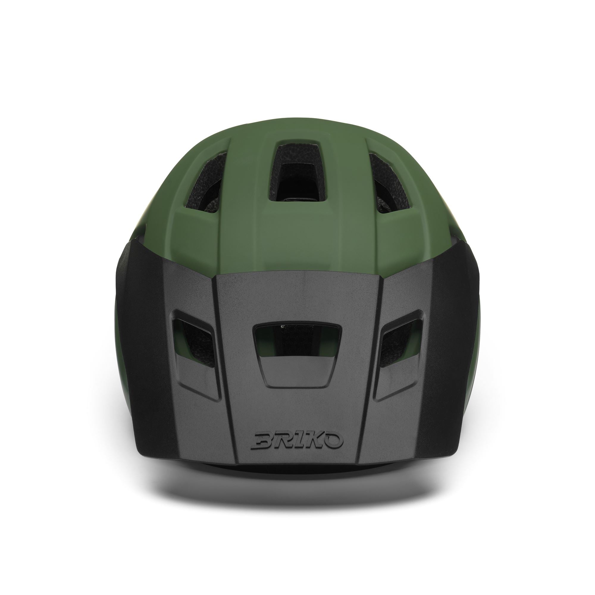 Unisex Green and Black MTB Cycling Helmet with Adjustable Visor