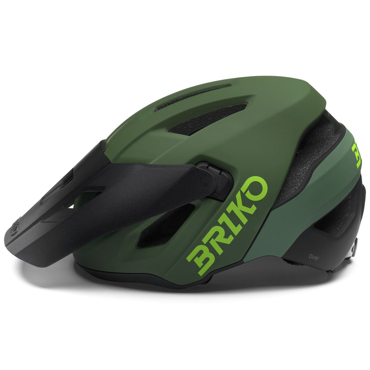 Unisex Green and Black MTB Cycling Helmet with Adjustable Visor 2