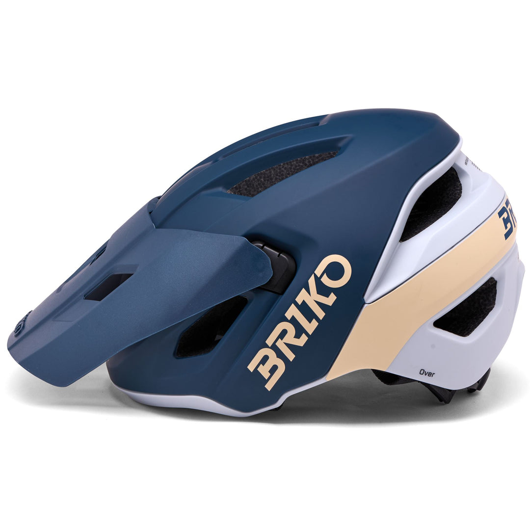 Unisex Blue and Gray Mountain Bike Helmet with Ventilation Features main