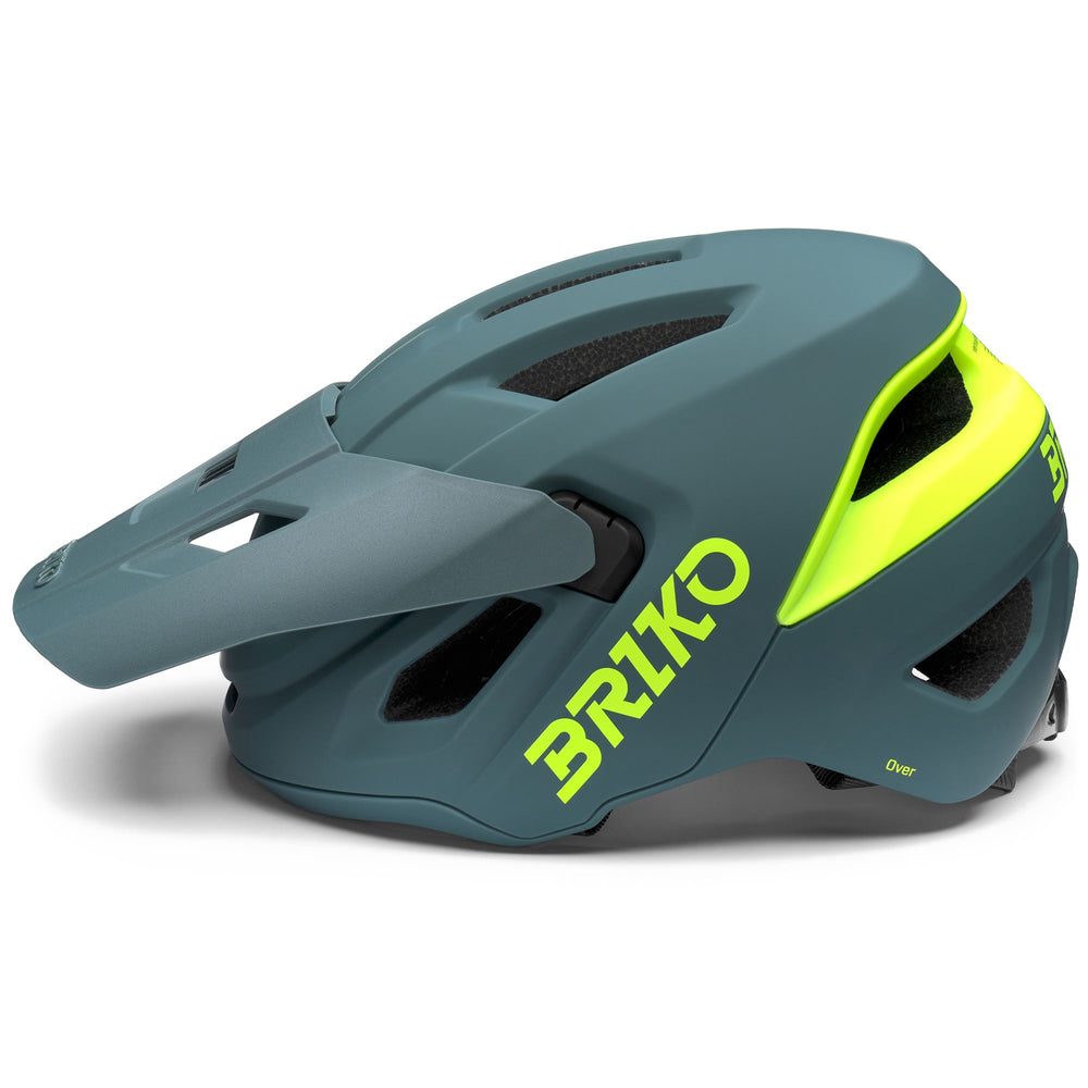 Unisex Green and Yellow Mountain Bike Helmet with Ventilation 02