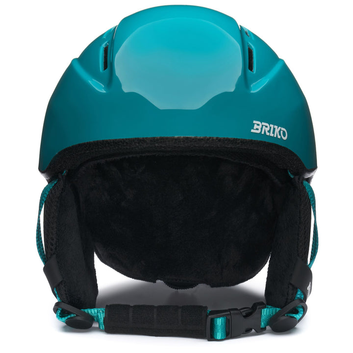 Unisex Green and Blue Ski Helmet for young athletes 3