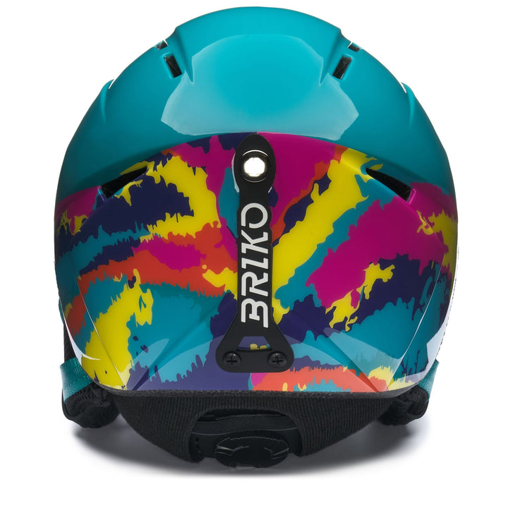 Casque de ski unisexe bleu brillant multicolore avec technologie In-Molding 4