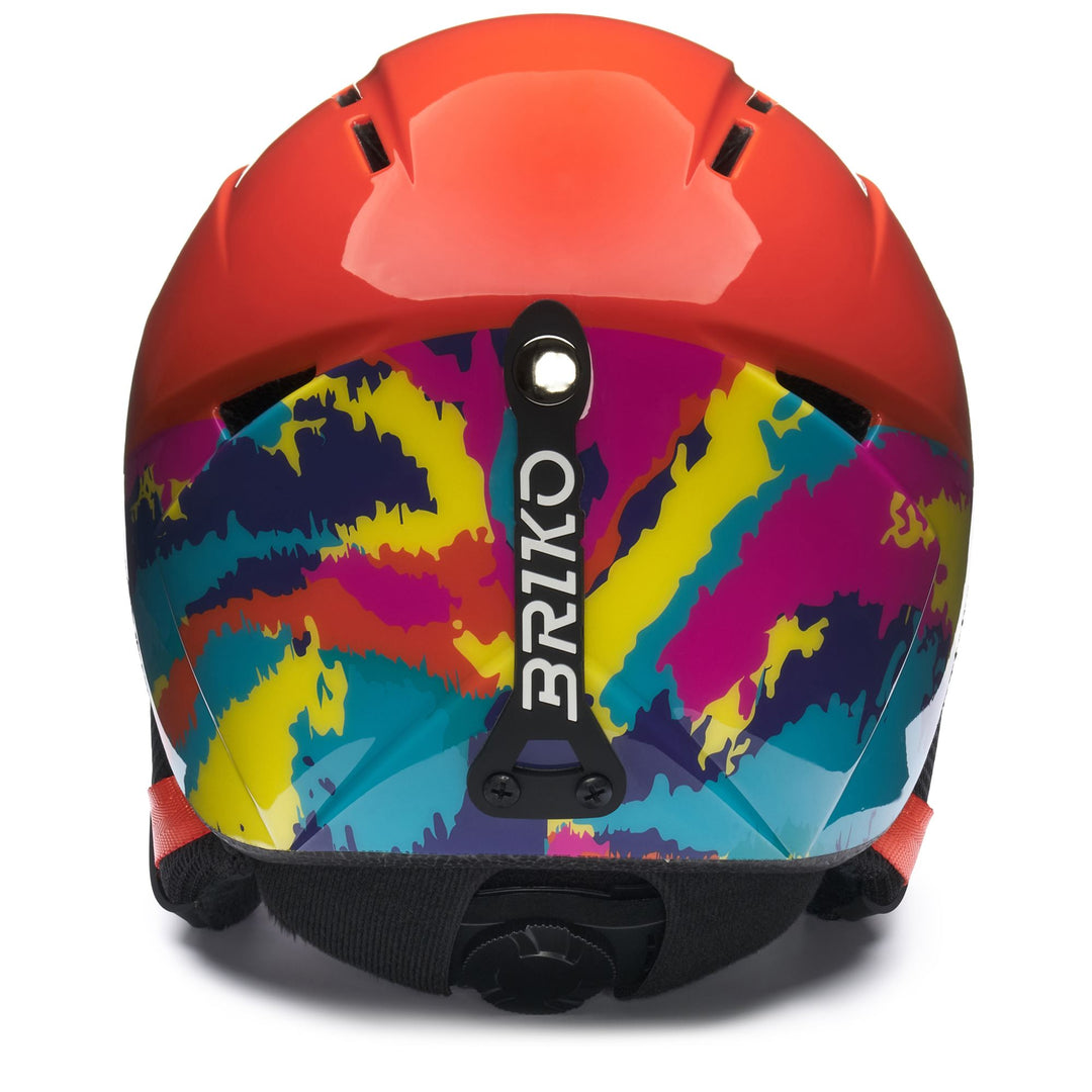 Casco da sci unisex arancione e melograno per giovani atleti main