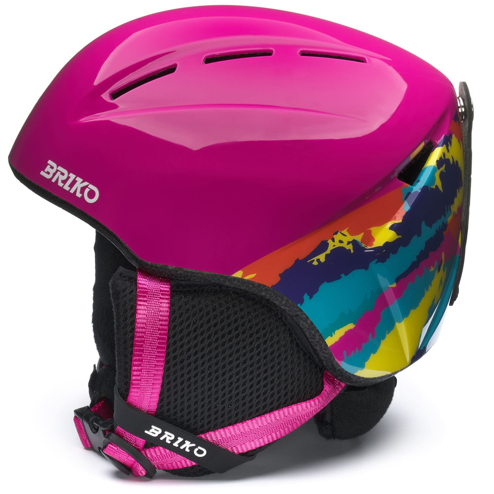 Unisex Red and Cerulean Ski Helmet for Young Athletes 02
