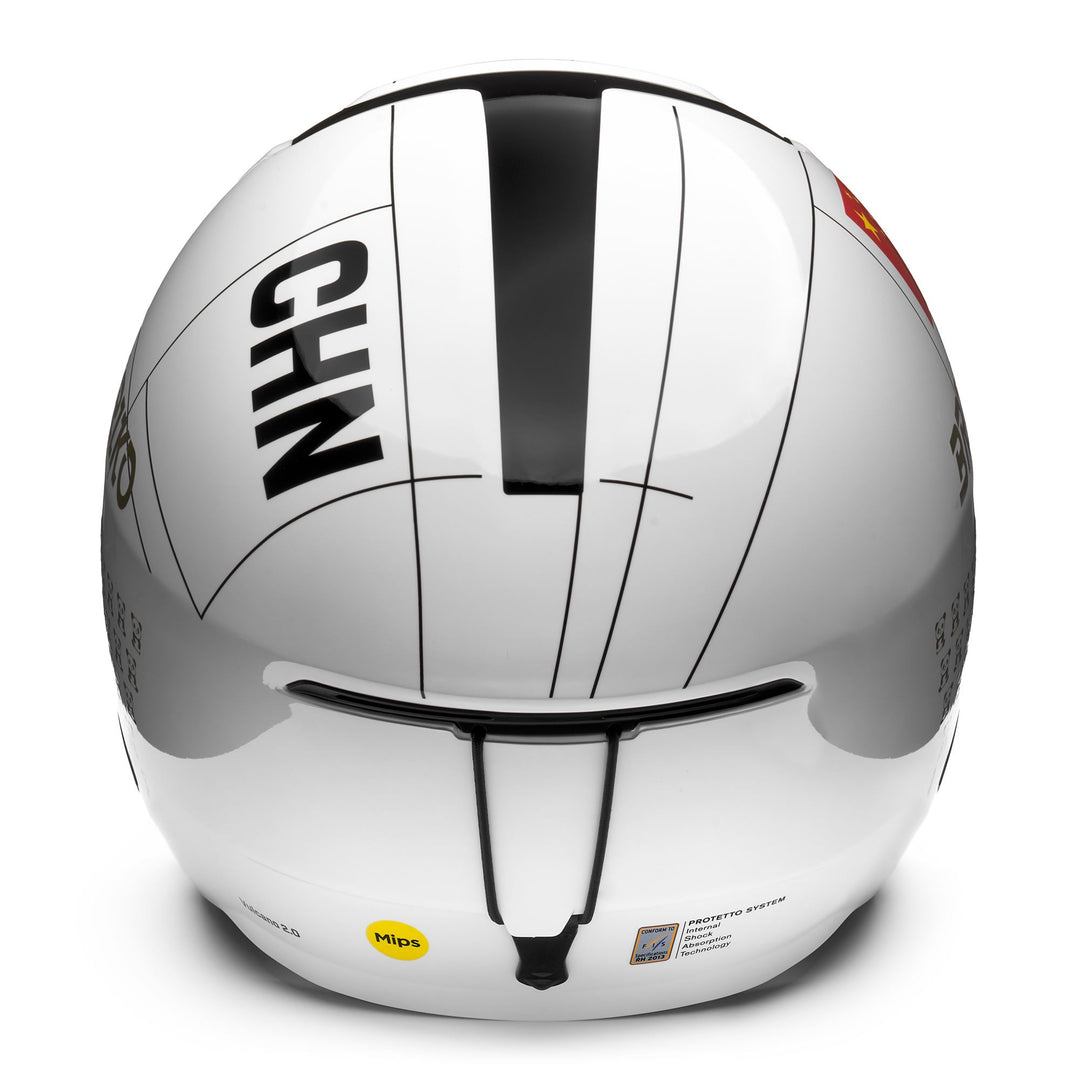 Casque de ski unisexe jaune et blanc avec caractéristiques de sécurité améliorées main