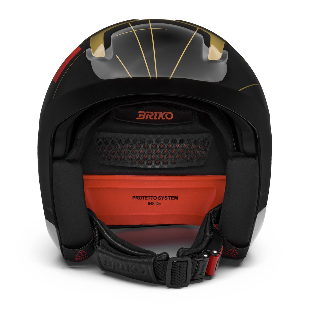 Unisex Black and Gold Ski Helmet for Racing main