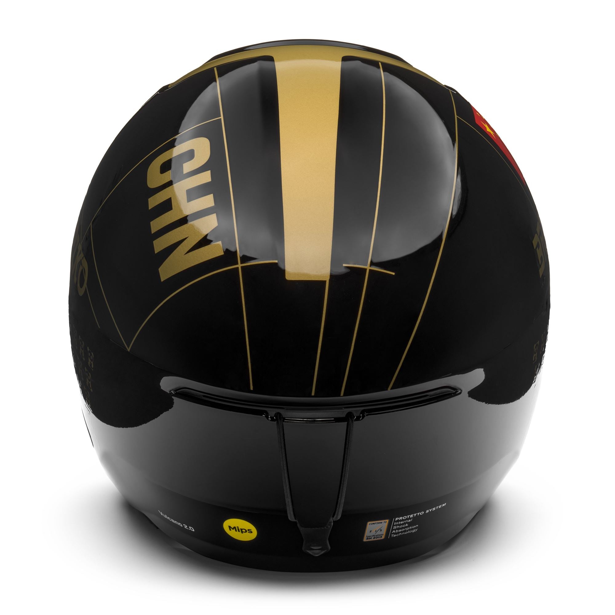Helmets Unisex VULCANO 2.0 CHINA MIPS Helmet Shiny Black - Gold
