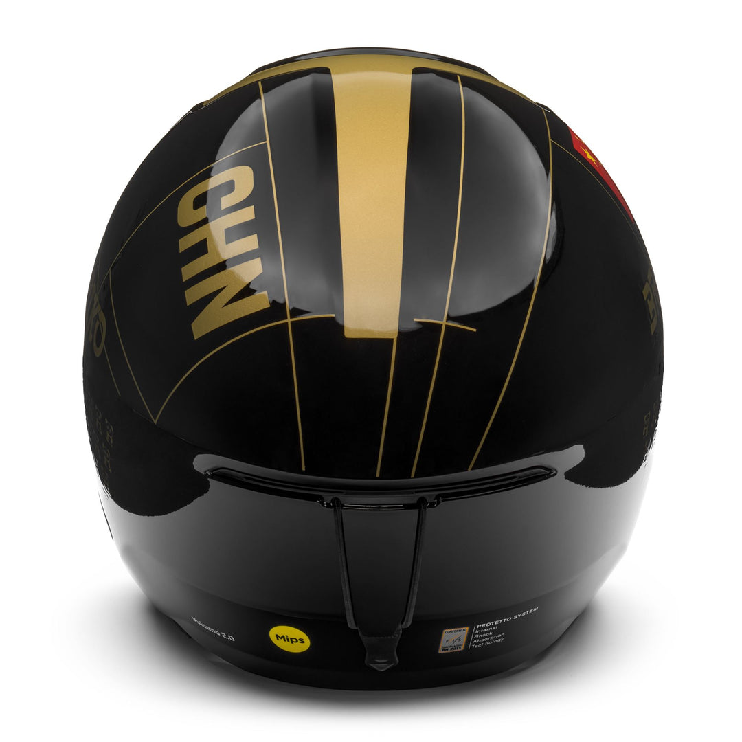 Unisex Black and Gold Ski Helmet for Racing main