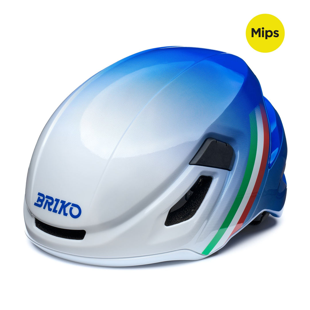 Unisex Blue and White Aerodynamic Cycling Helmet for Triathlon and Road 01