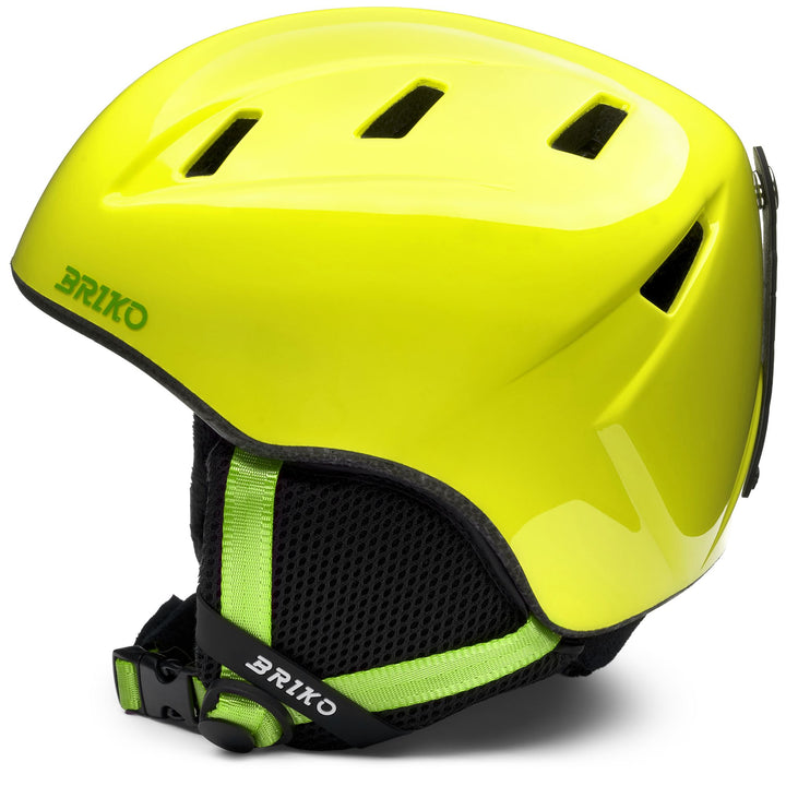 Casque de ski vert et jaune pour enfants, destiné aux jeunes athlètes 2