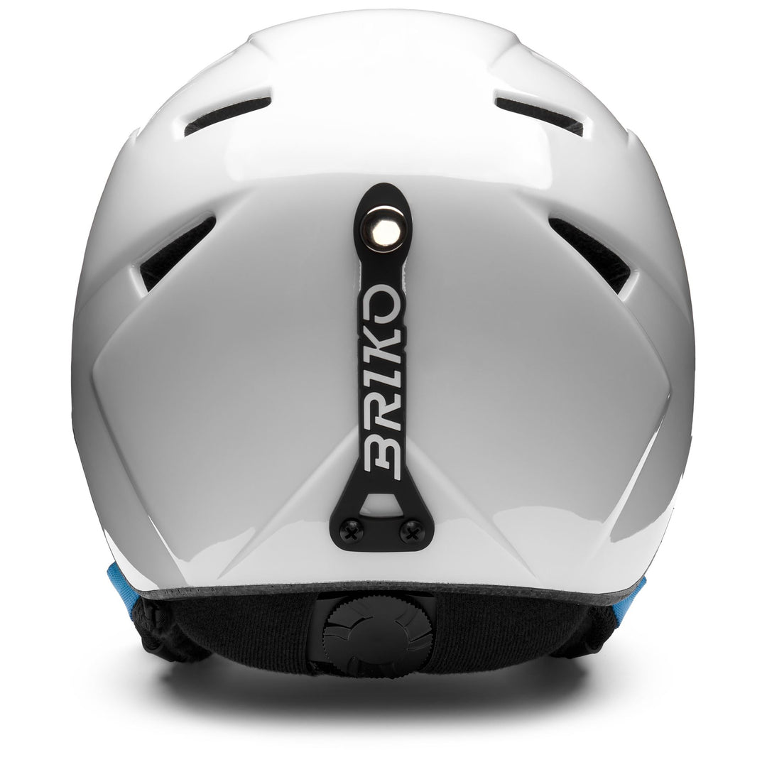 Casque de ski bleu et blanc pour enfants main