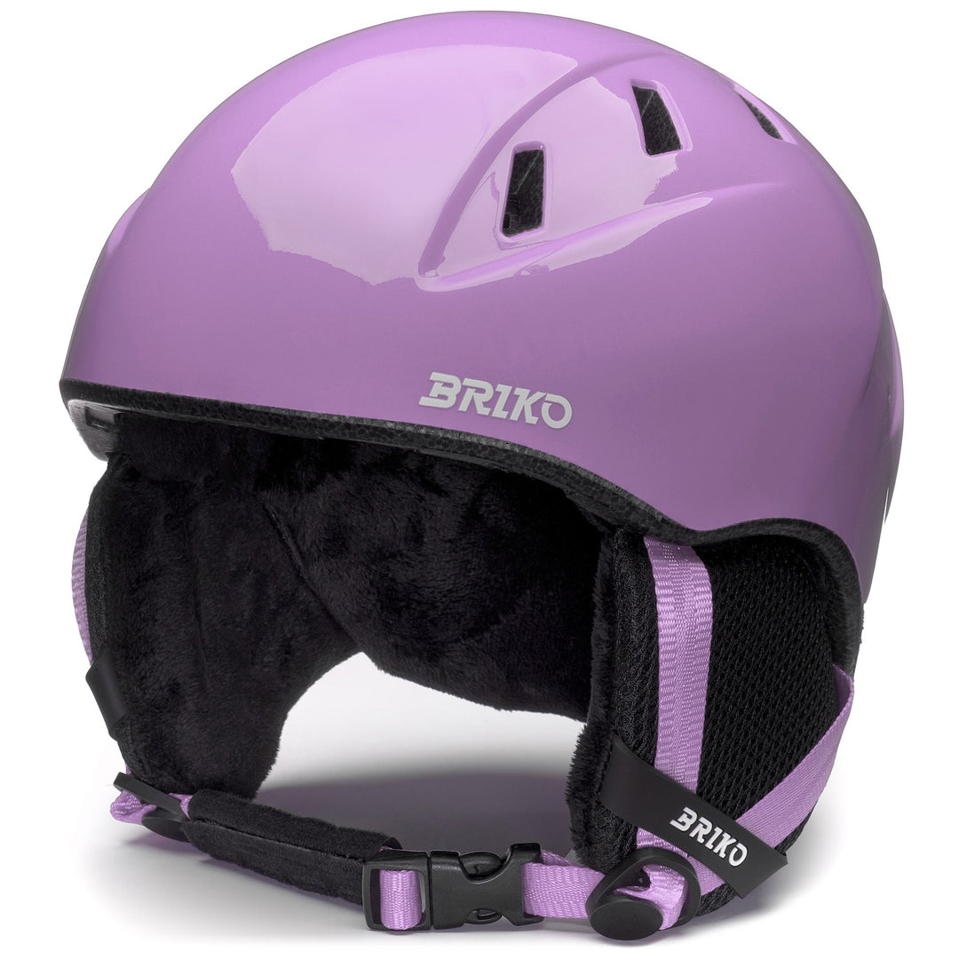 Kid's Violet and White Ski Helmet for Young Athletes 01