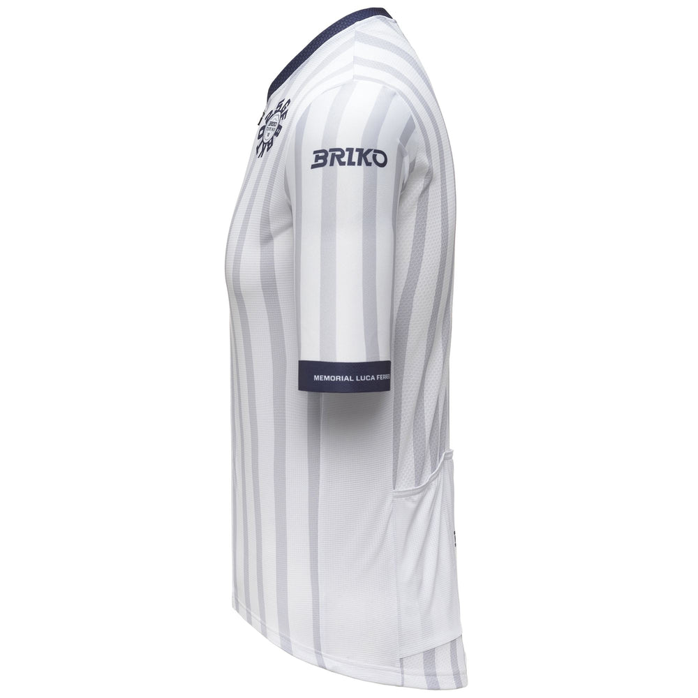 Unisex White and Blue Cycling Jersey for Granfondo Events 02