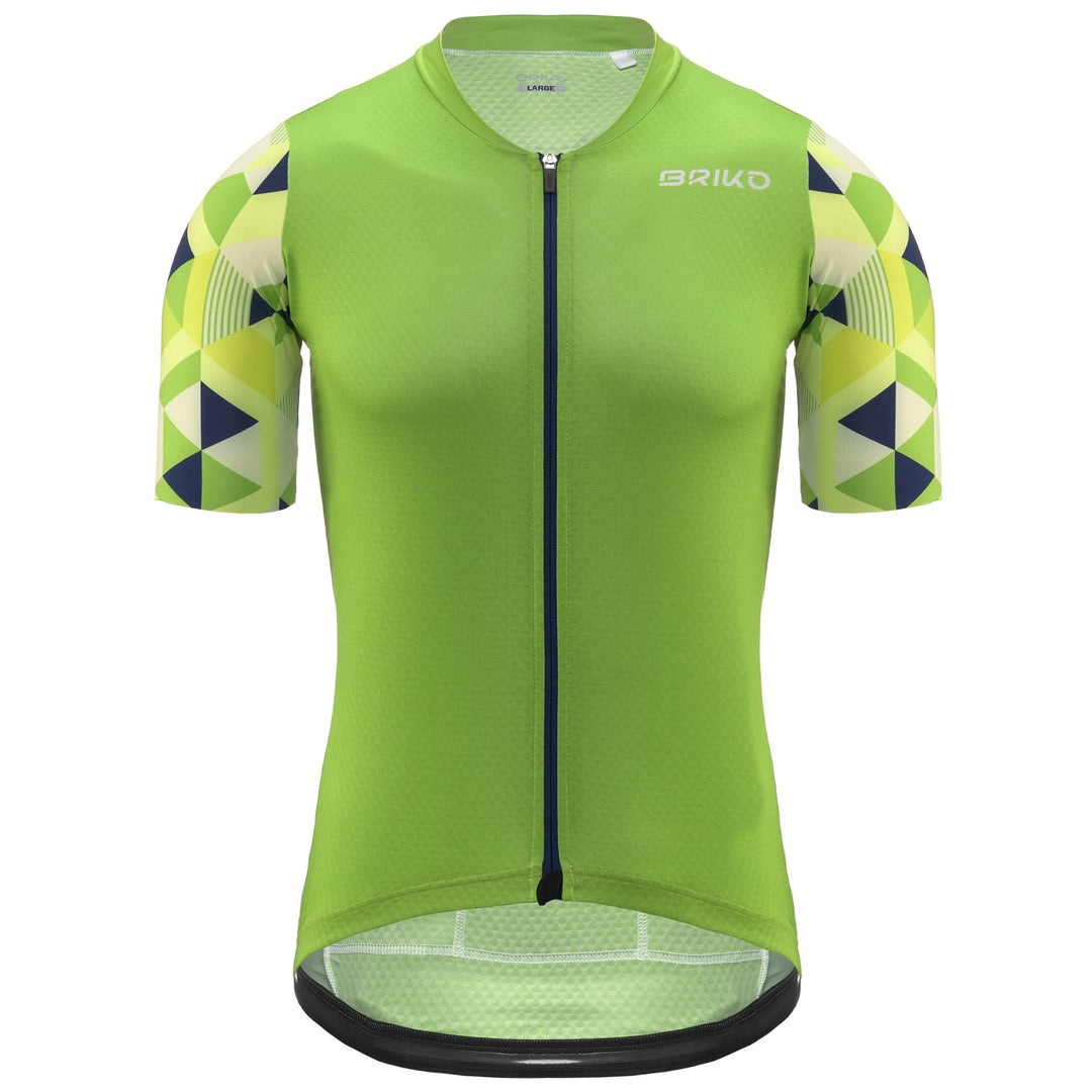 Green Men's Cycling Jersey with Breathable Fabric 01