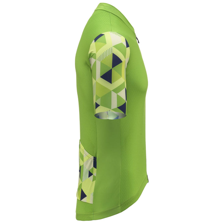 Maillot de cyclisme vert pour homme en tissu respirant 2