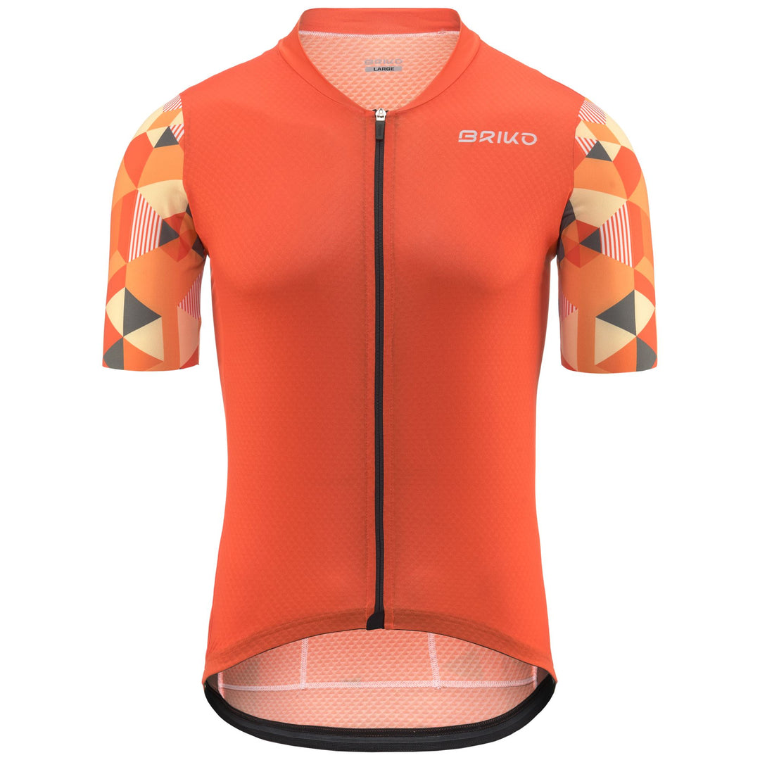 Maglia da ciclismo arancione da uomo per ciclismo su strada 01