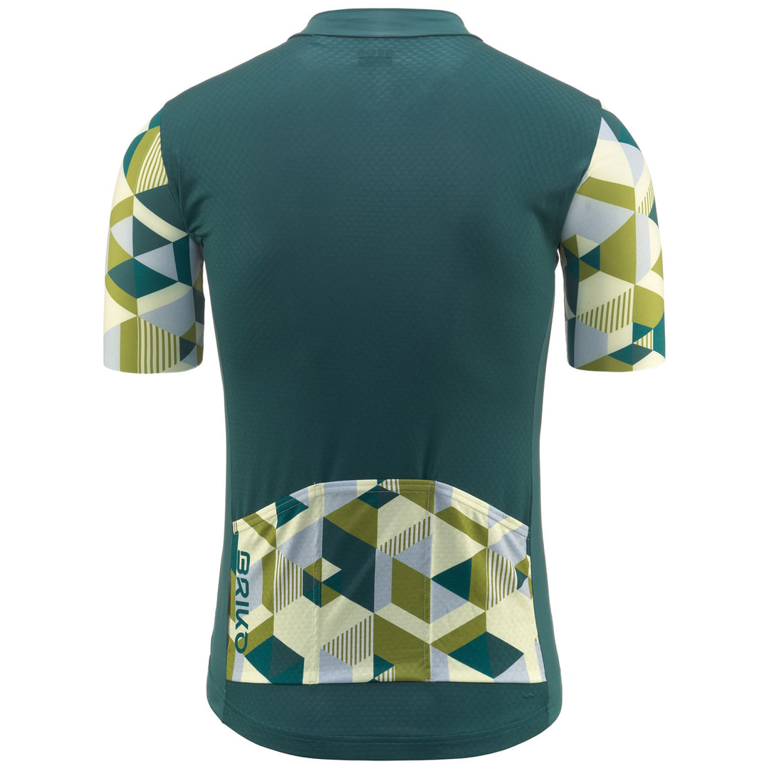 Active Jerseys Man JERSEYKO ABSTRACT Shirt GREEN SEA PINE - GREEN SMOKE - AZURE ERICA Dressed Side (jpg Rgb)		