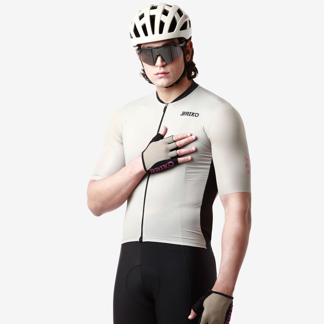 Unisex Grey and Black Cycling Gloves with Non-Slip Palm main