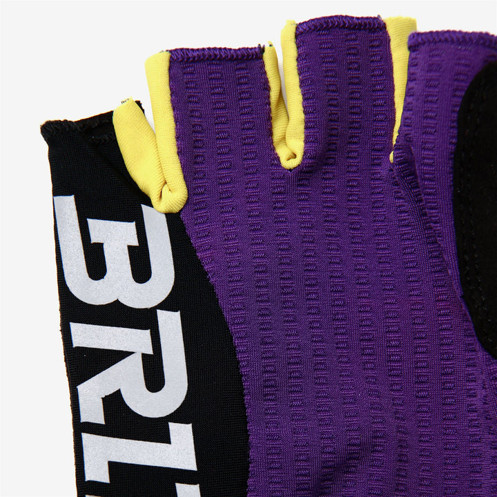 Unisex Violet and Yellow Cycling Gloves with Non-Slip Palm 3