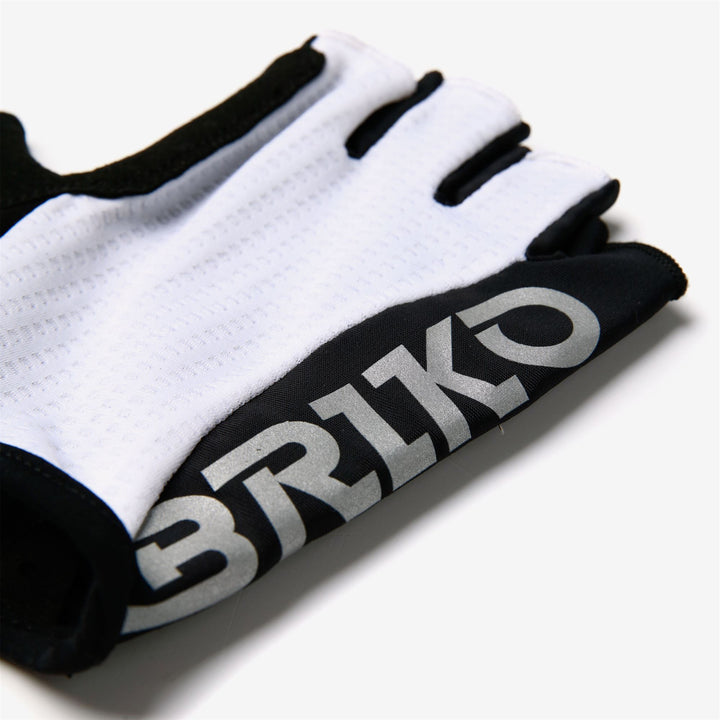 Gants de cyclisme unisexes blancs et noirs avec ventilation et adhérence 2