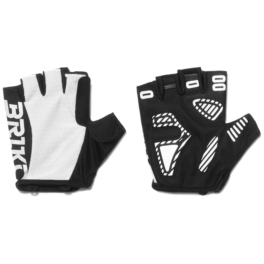 Unisex White and Black Cycling Gloves with Ventilation and Grip 01