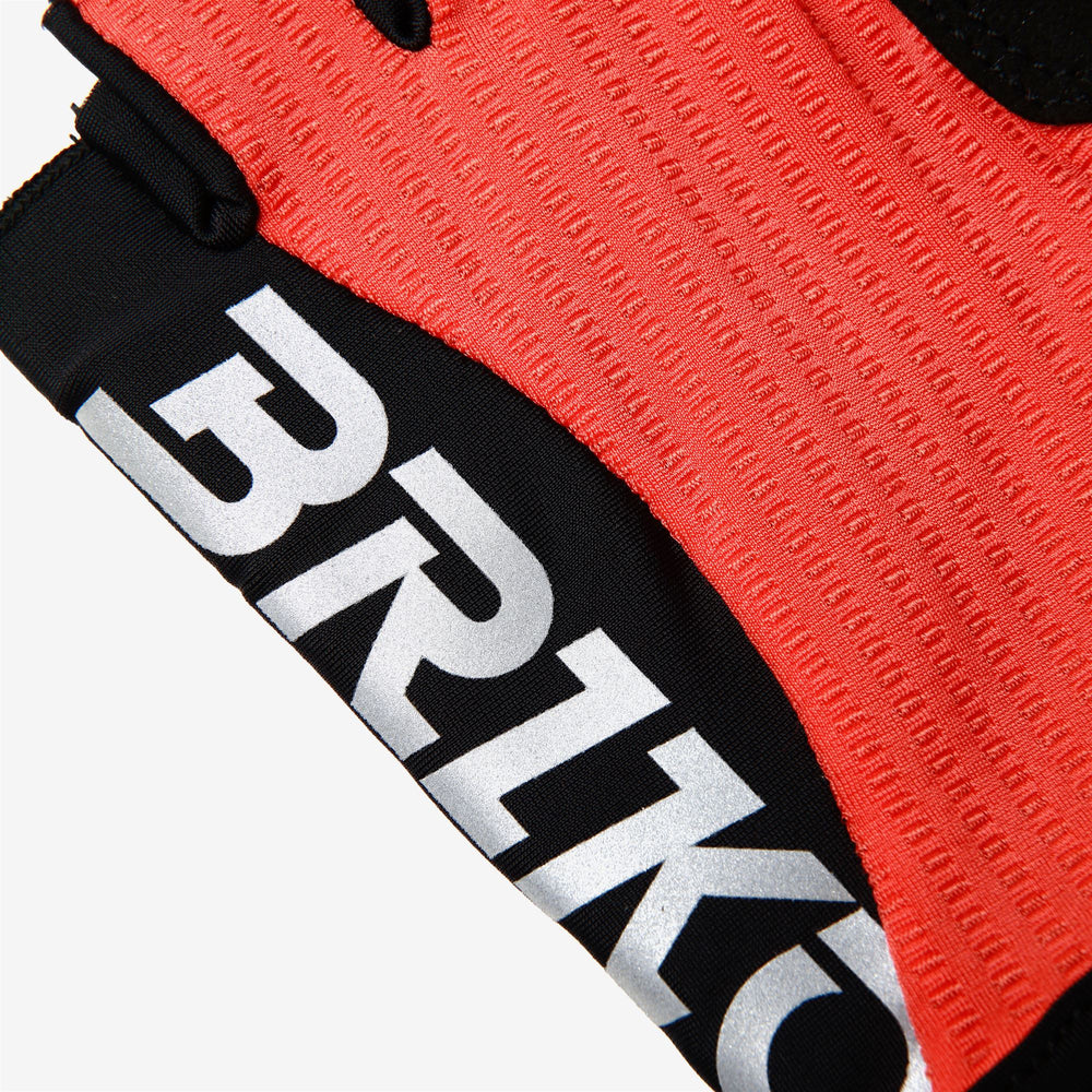 Unisex Orange and Black Cycling Gloves with Ventilation and Grip 02