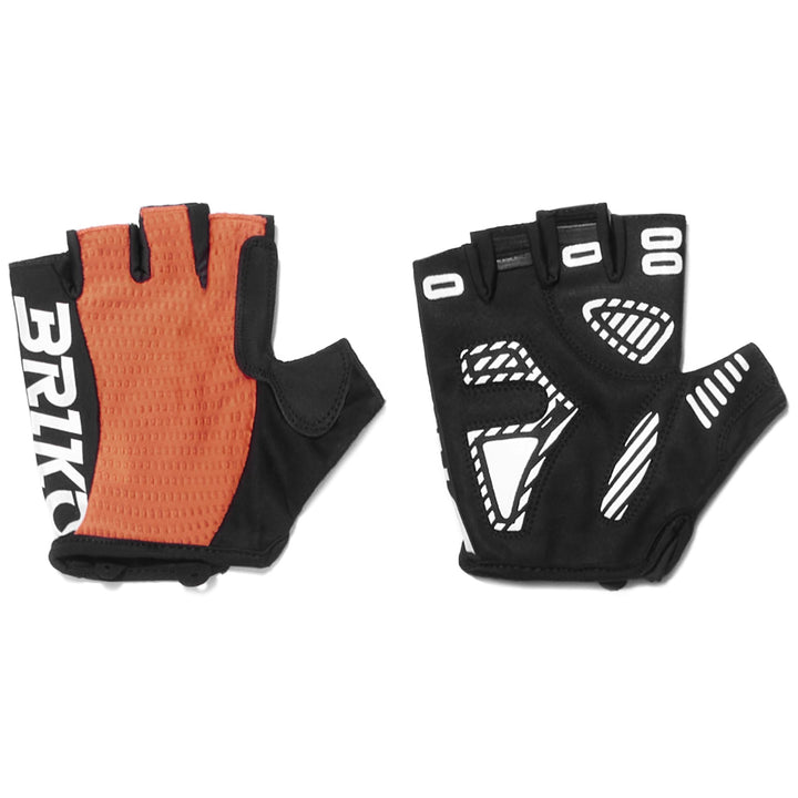Unisex Orange and Black Cycling Gloves with Ventilation and Grip 1