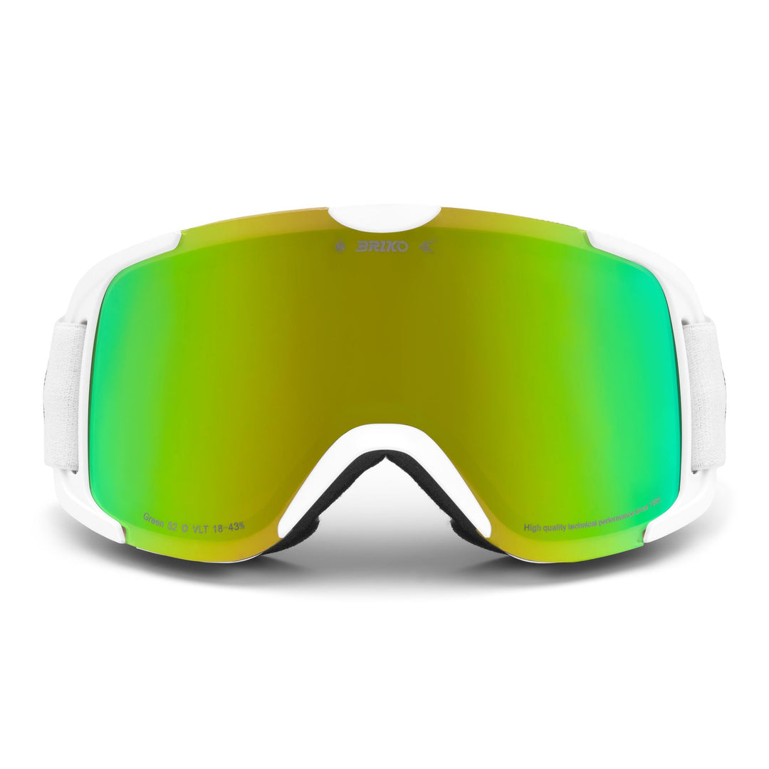 Lunettes de ski blanches unisexes avec traitement antibuée et protection UV 01