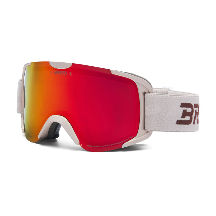 Beige Unisex Ski Goggles with Anti-Fog and UV Protection 3