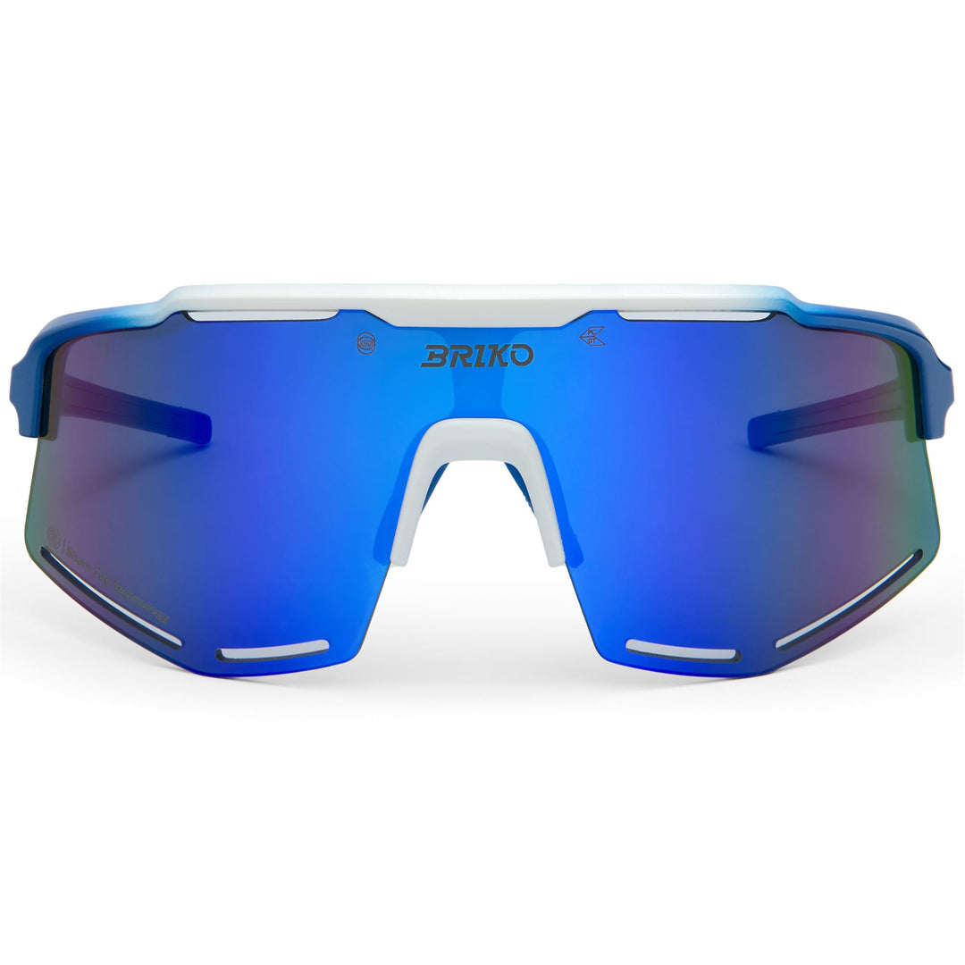 Unisex Blue and White Triathlon Sunglasses with UV Protection 01