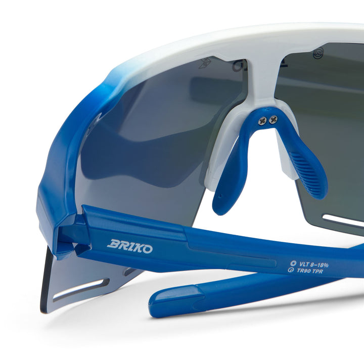 Unisex Blue and White Triathlon Sunglasses with UV Protection 4