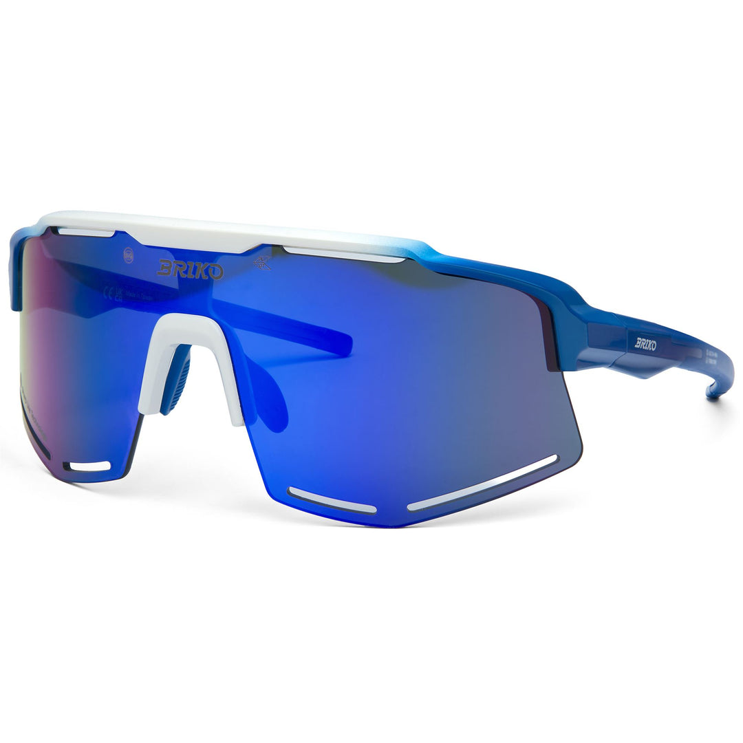Unisex Blue and White Triathlon Sunglasses with UV Protection main